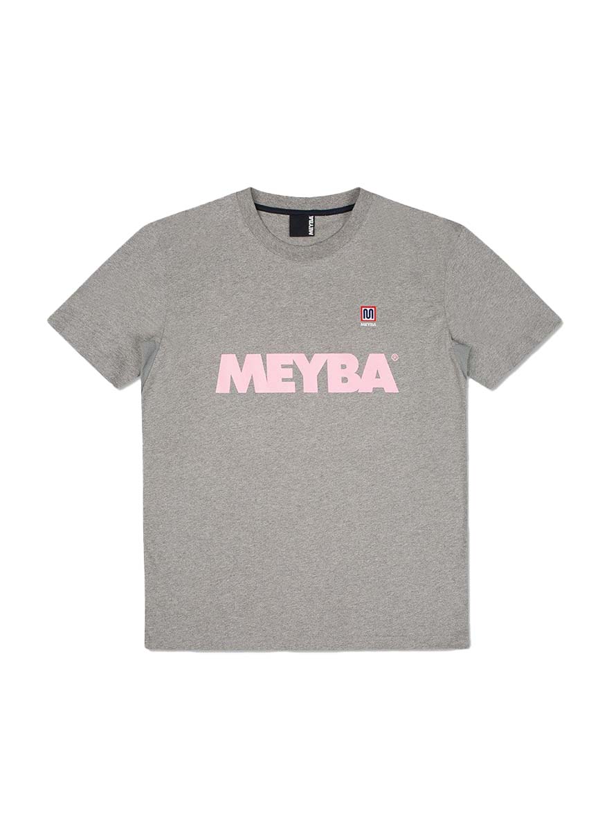 MEYBA BRAND TEE【GRAY/PINK】