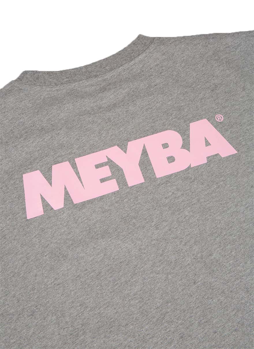 MEYBA BRAND TEE【GRAY/PINK】