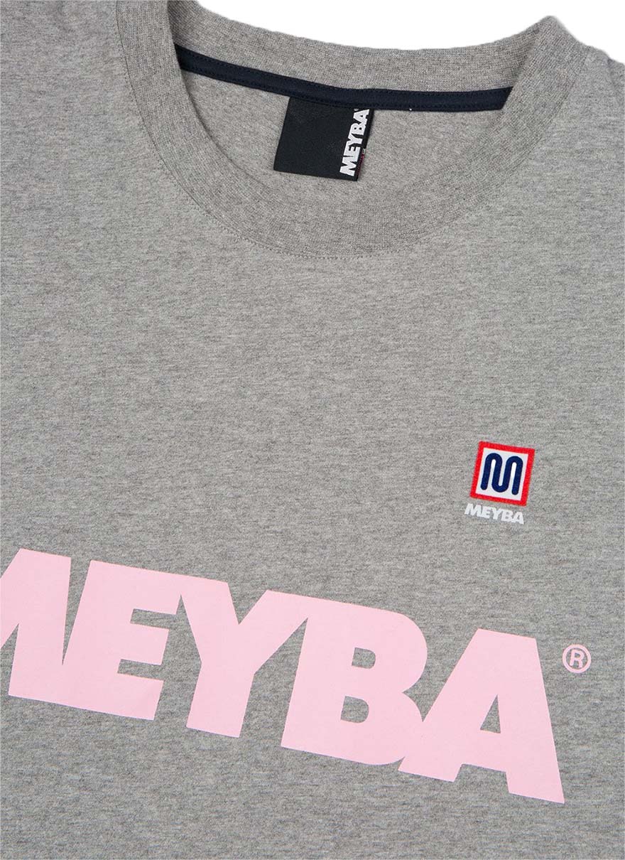 MEYBA BRAND TEE【GRAY/PINK】